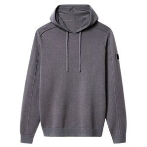 Rhone Mens Large Emerson Knit Hoodie Wool Cashmere Light Heather Gray NWT